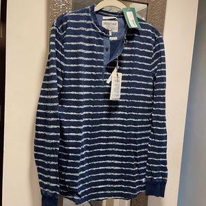Heritage NWT Kodiak Stripe Henley, Indigo, Men’s Small